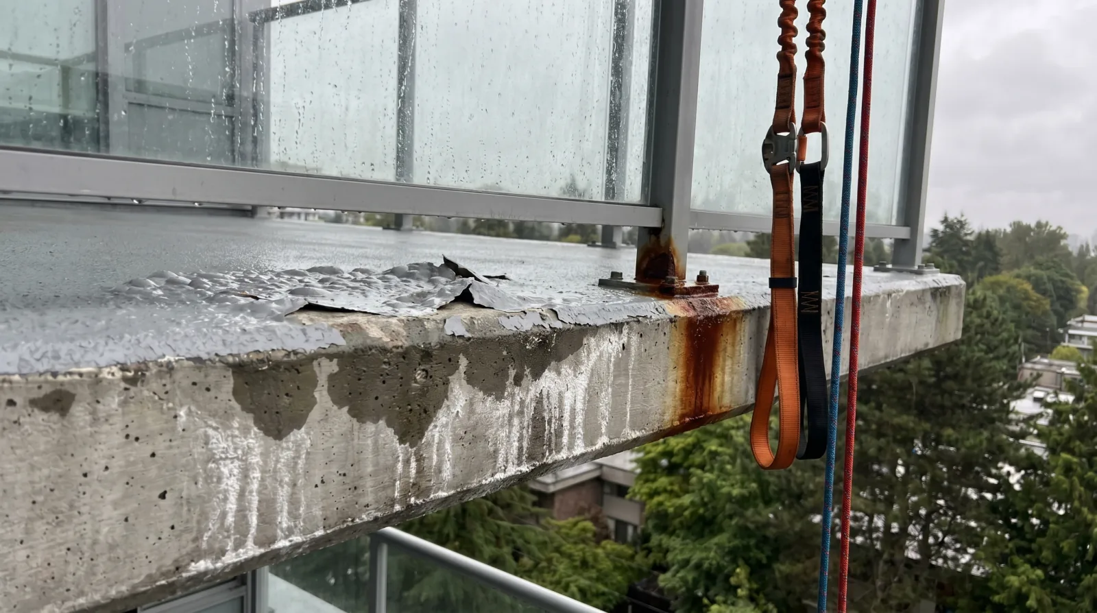 How to tell a balcony membrane is failing