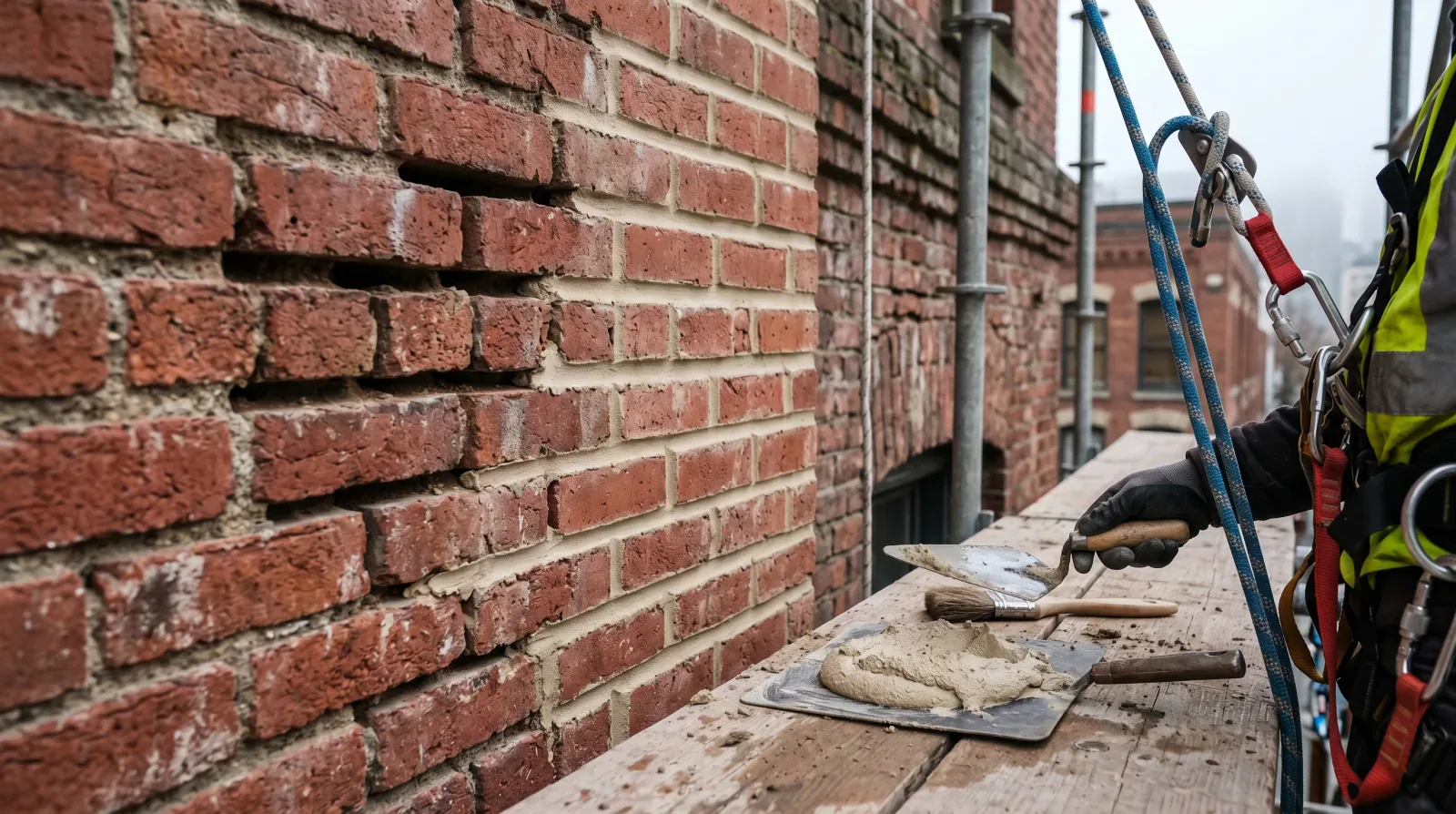 Masonry repointing vs. rebuild